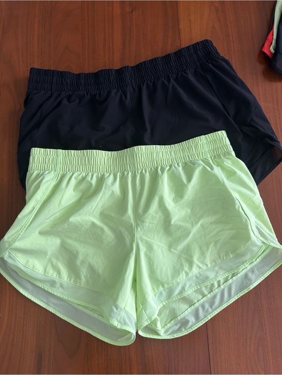 Athleta Pants - Athleta Mesh Racer Run Short 4“ Lot of 2 Black & Yellow Green
